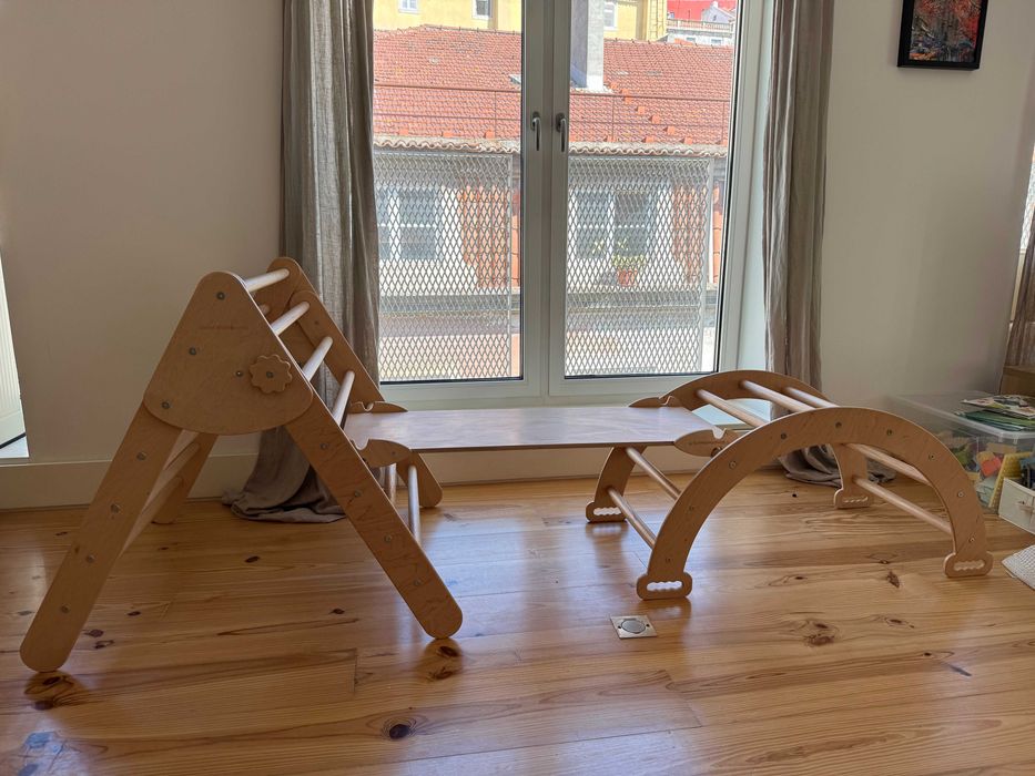 Conjunto de 3 brinquedos de escalada Montessori Wood And Hearts