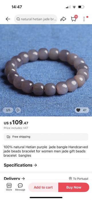 nao negociavel pulseira de jade natural certificado