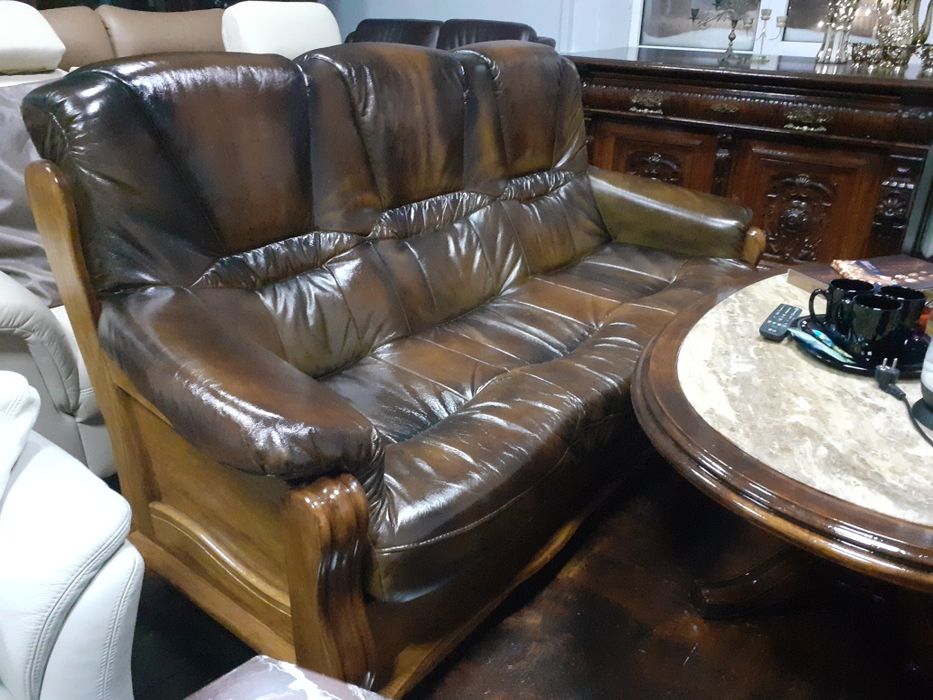 Шкіряний диван на дубі!!!Бельгія!!!