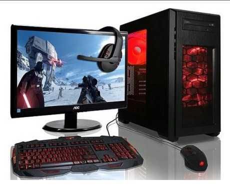 Komputer PC Gamingowy 12 x 2.4 Ghz z dużym Monitorem LCD
