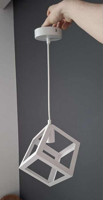 Lampa wisząca loftowa biała