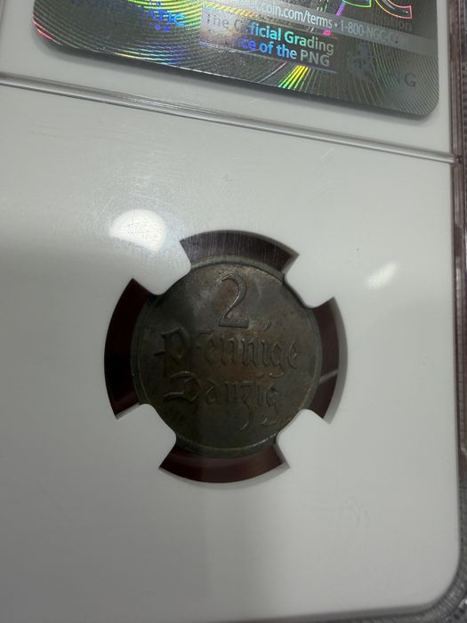 2 fenigi 1926 ms 64 bn NGC Wolne Miasto Gdańsk WMG