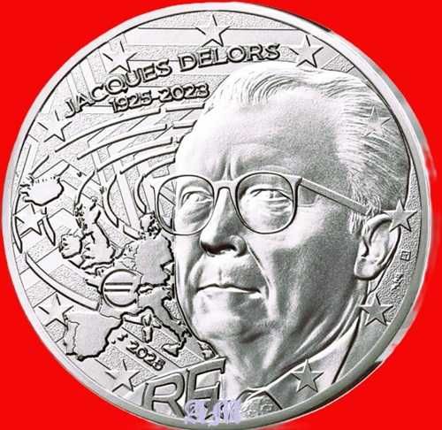 FRANÇA 10€ Moeda Prata alusiva a Jacques Delors