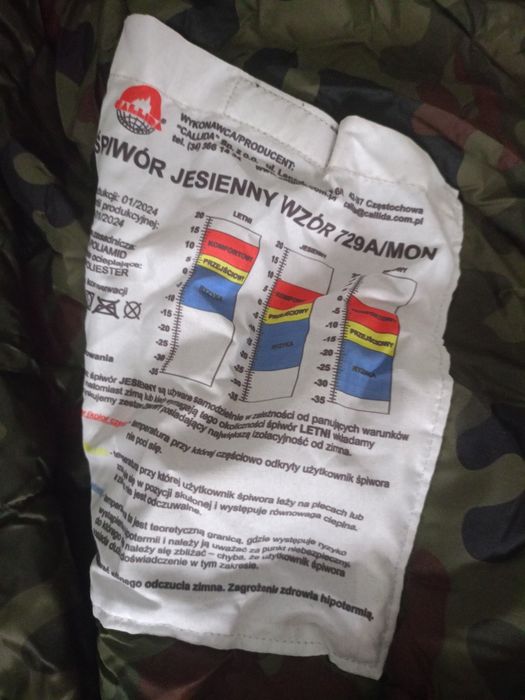 Śpiwór jesienny MON 729A