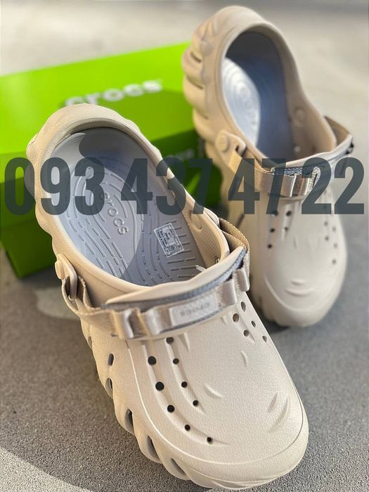 Echo clog Peach White Жіночі Крокси Сабо Crocs Echo clog Crocs