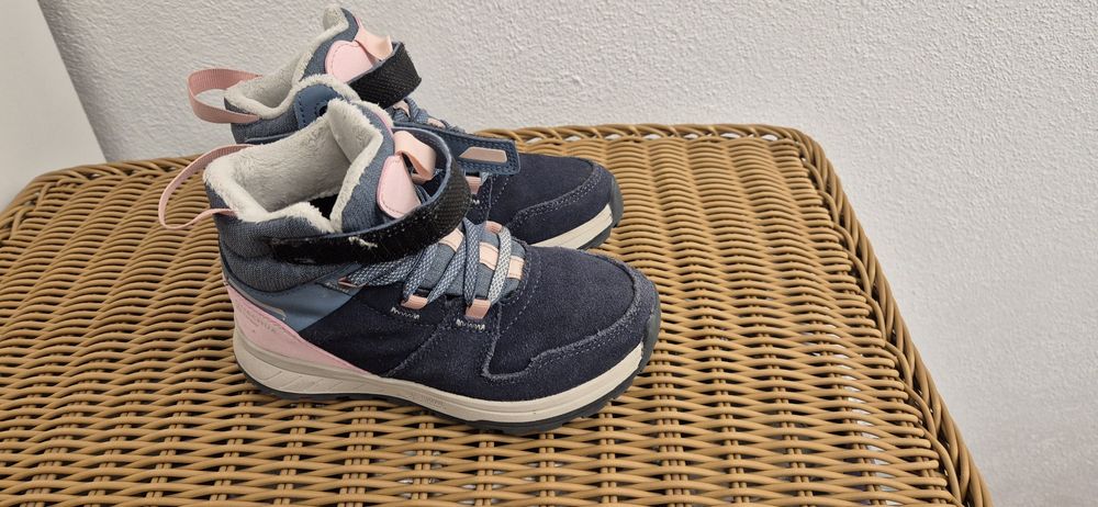 Bota de criança quechua rosa & azul