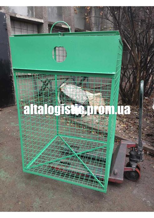 Сміттєвий бак сітка,метал 1100л,1500л.Мусорный бак сетка 1,1м3 и 1,5м3