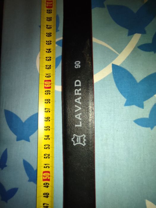 Lavard pasek 90 czarny z czerwonym