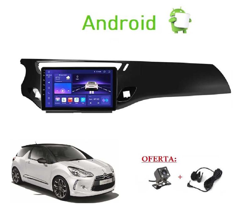 (NOVO) Rádio 2DIN 9" • CITROEN C3 / DS3 • (2009 a 2016) • Android GPS