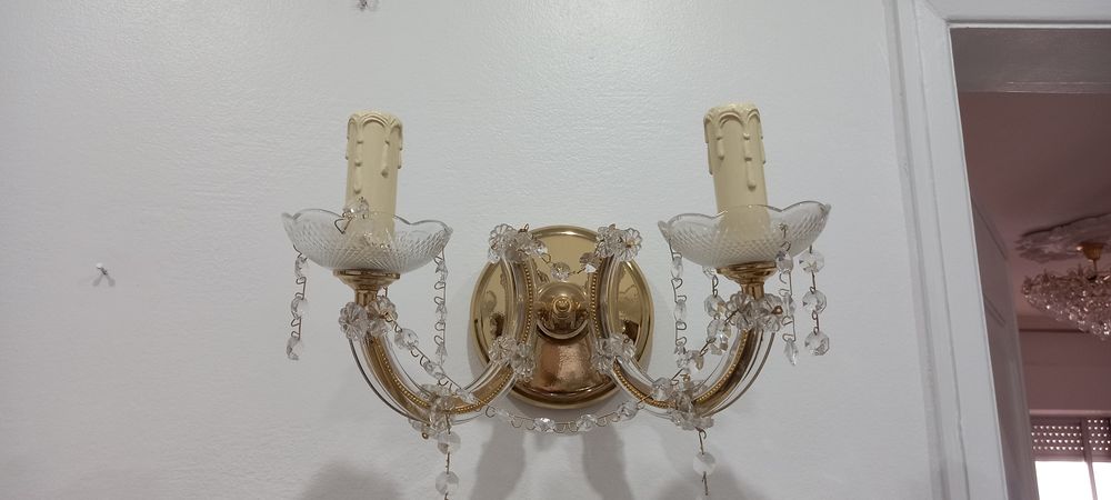 Vendo apliques de parede de cristal