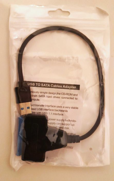 Kabel do dysku Sata USB 3.0 + kieszeń 2,5"