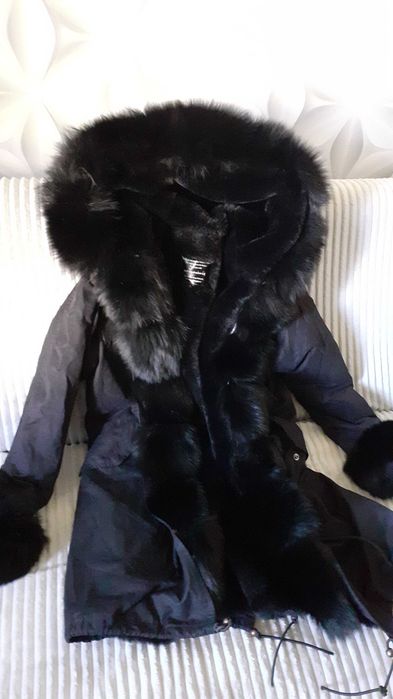 Kurtka parka z lisem premium