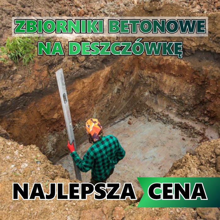 Zbiornik betonowy na deszczówkę Wodę Szambo betonowe Szamba ATEST !