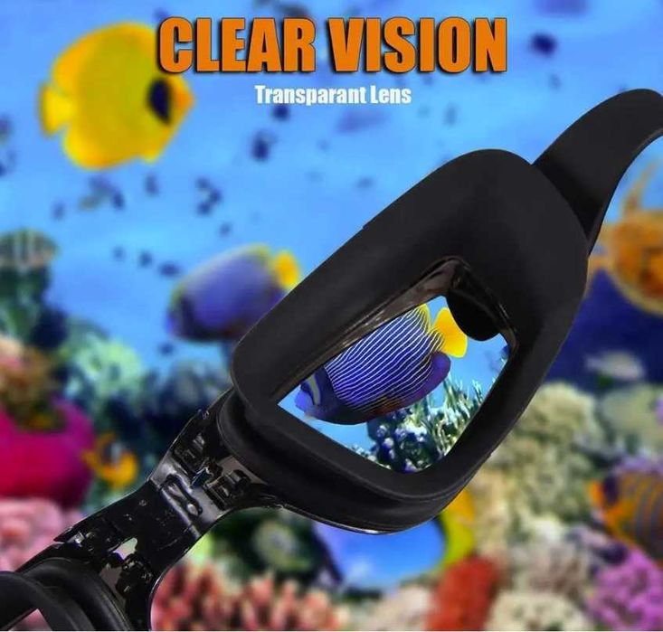 Окуляри для плавання професійні із захистом від запотівання з берушами