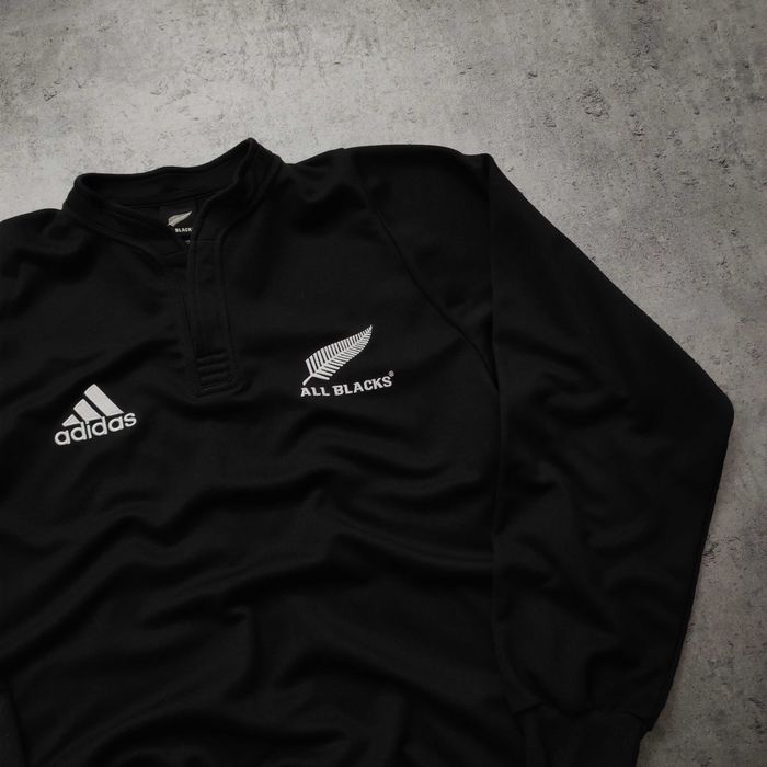 MĘSKA Bluza Adidas Sportowa Haft Logo All Blacks Rugby Adidas Clima