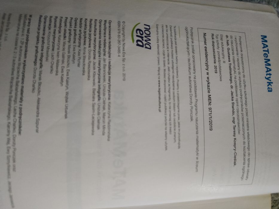 Podręcznik do matematyki klasa 1