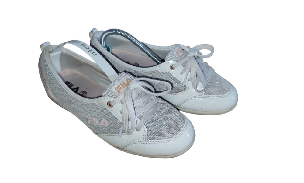 Markowe białe buty sportowe Fila 38 baleriny tenisówki wiązane adidasy