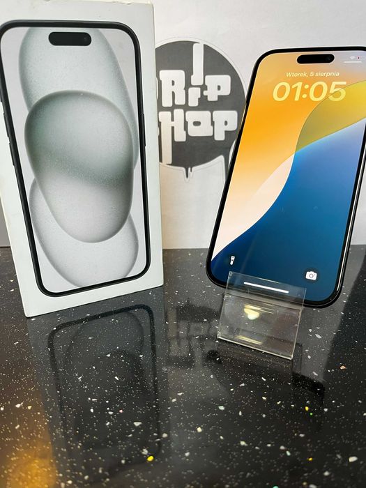 Iphone 15 Czarny 128GB Bateria:86%/Gwarancja/SklepGSM/Lach