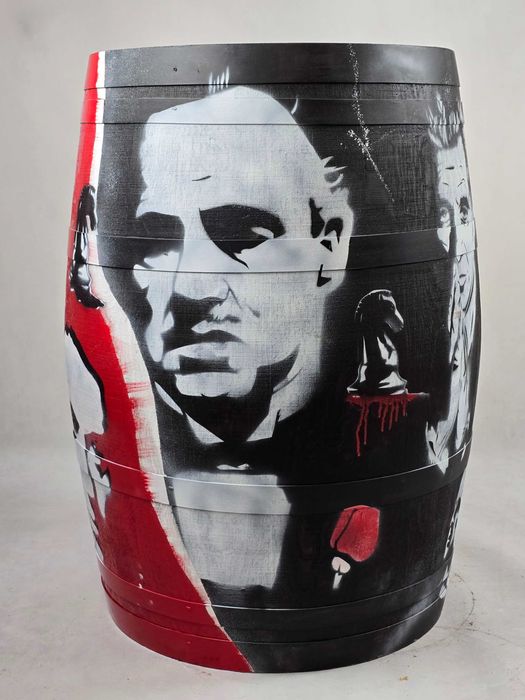 Beczka dębowa motyw Peaky Blinders Tomas Shellby LOFT