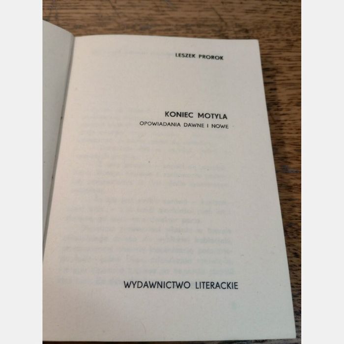 Koniec motyla. Leszek Prorok
