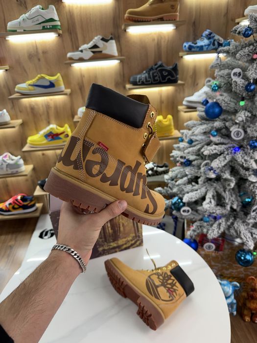 Черевики Timberland x Supreme Waterproof Big Logo Yellow