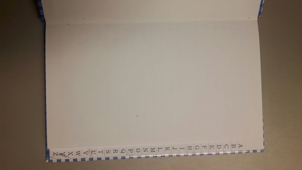 Niebieski adresownik