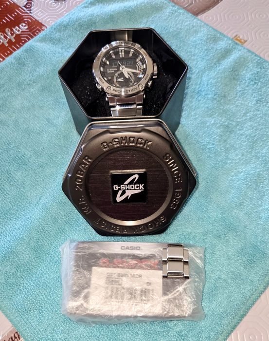Casio watch GST B200 com bracelete CASIO ORIGINAL em AÇO INOXIDÁVEL