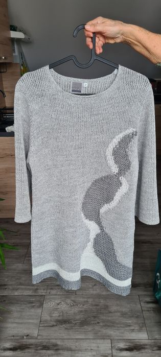 Szara tunika sukienka sweter
