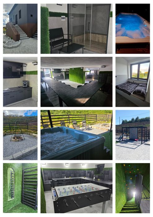 Domek basen jacuzzi sauna duży 12  16 18 20 i wiecej osób