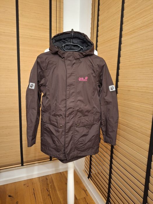 Jack Wolfskin, dziewczęca kurtka przeciwdeszczowa, r. 140/146