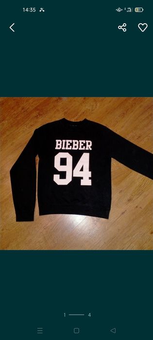 Czarna bluza Justin Bieber 94 rozmiar XS-S