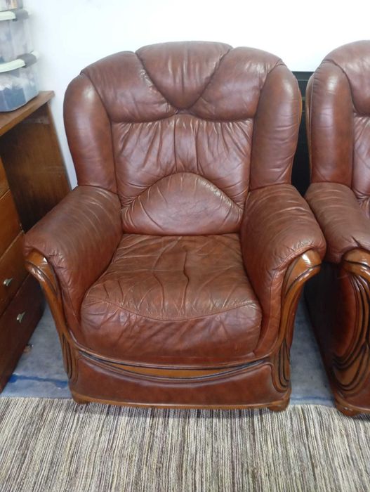 Sofá vintage em pele