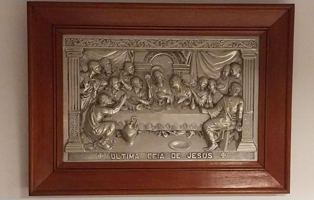 Ceia de Cristo em relevo e estanho
