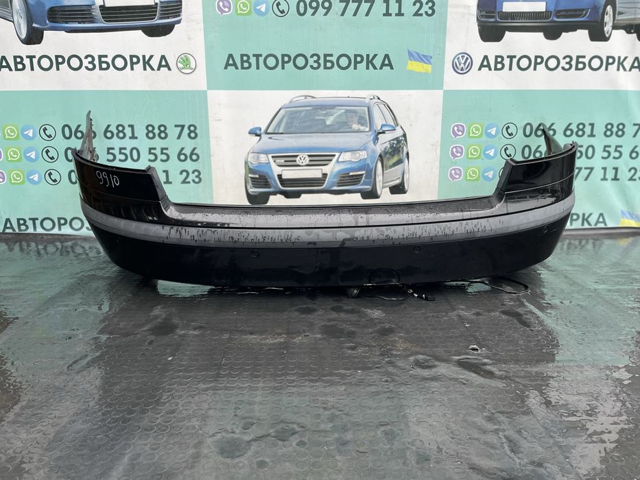 Задній бампер шкода октавія а5 ліфтбек 9910 чорний octavia a5