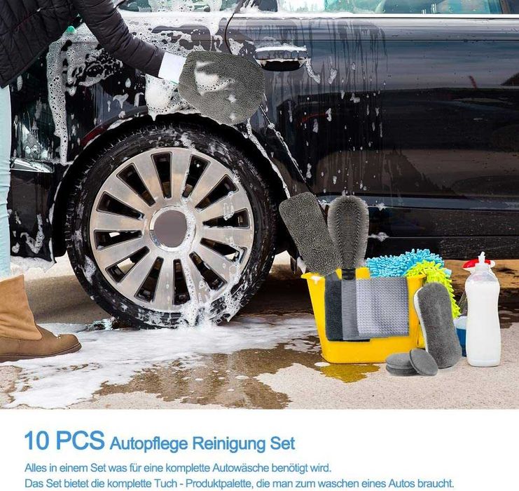 10 peças escova de carro, limpeza de carros, novo