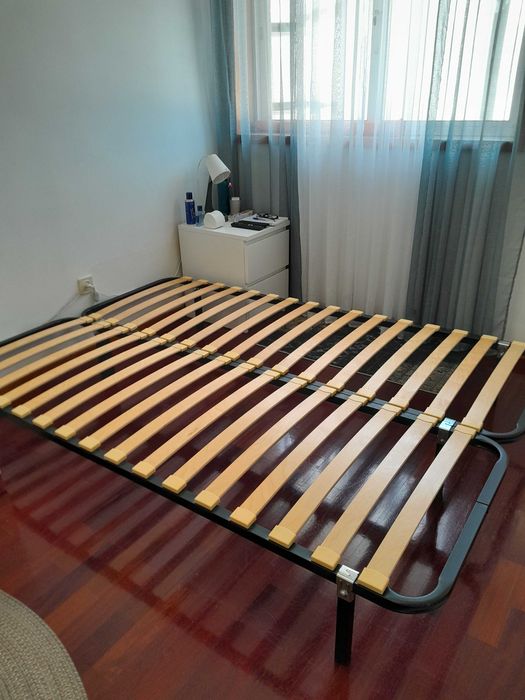 Bed Frame with Legs – Double Size, 1.40 x 2.00 m64752108625410122