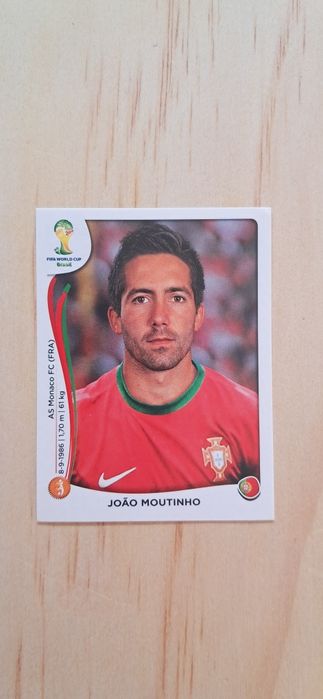 Cromo futebol de Joao Moutinho(Mundial 2014)da Panini