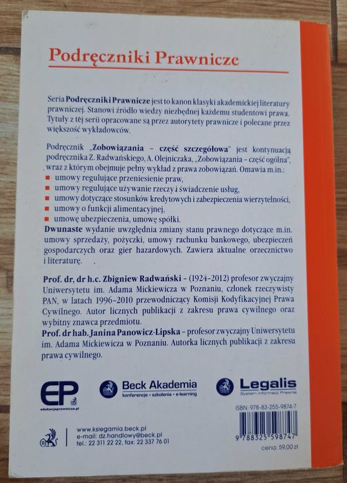 Radwański, Panowicz-Lipska - Zobowiązania - część szczegòłowa