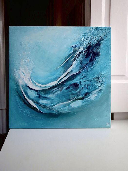 Quadro abstrato moderno decorativo 50x50 | Original abstract wall art