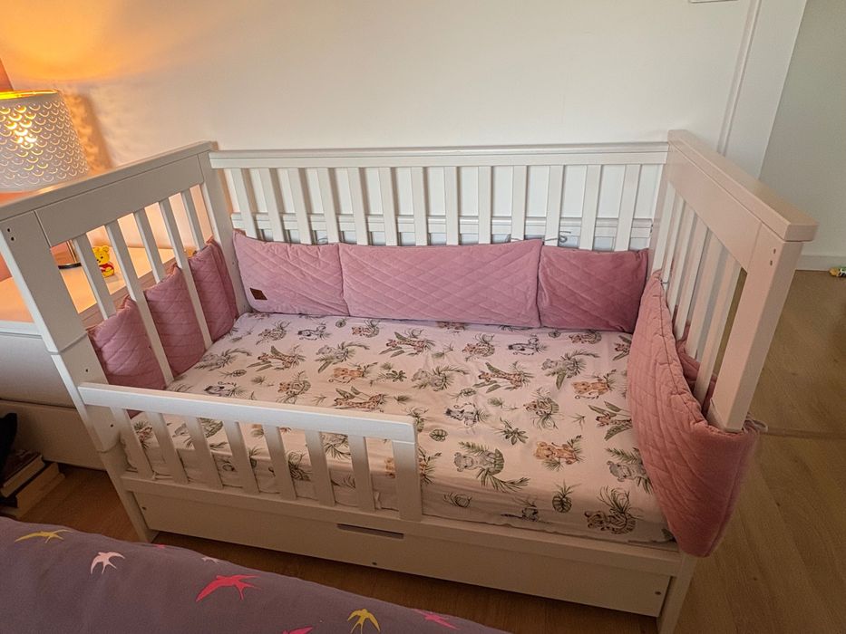 Łóżeczko Klupś Iwo 120x60 cm z materacem Rucken Stabil