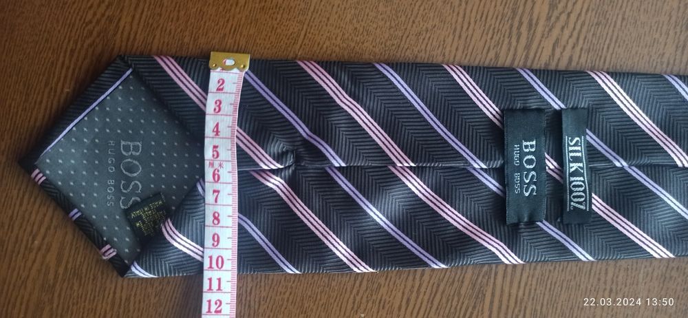 Krawat  Hugo Boss 100% jedwab Silk szeroki