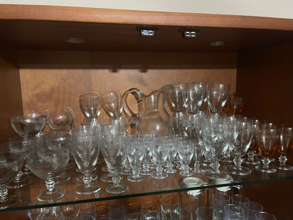 Serviço copos de cristal