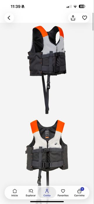 Colete decathlon 60-80kg paddle caiaque