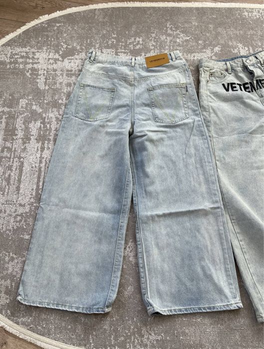 Джинси Vetements Блакитні Широкі Джинсові Штани Оверсайз Ветеменс