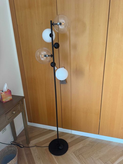 Candeeiro de Pé Bullesco AM.PM Vidro Fumado + Lâmpadas Setúbal