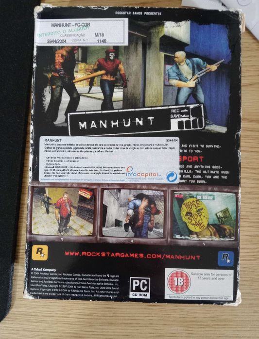 Jogo PC ManHunt (BOX) Caixa Cartão - "RARO"