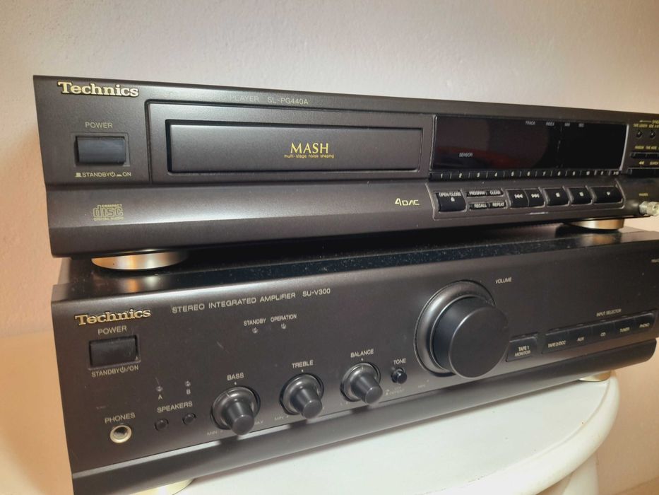 Technics Vintage Hi-Fi System: CD Player MASH + Amplifier SU-V300 + Speakers SB-G86!64740533818754120