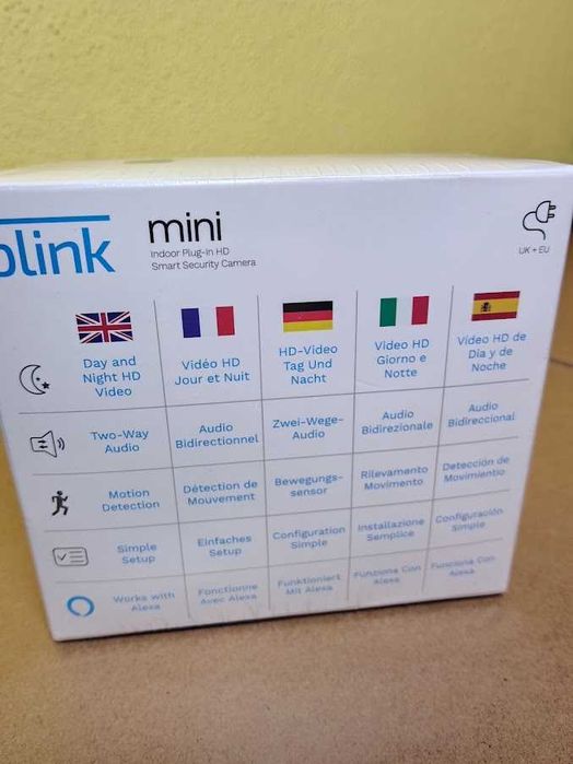 Câmara Vigilância Interior Blink Mini Amazon HD WiFi – Nova e Selada