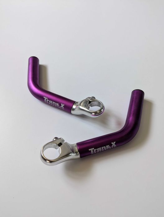 Rogi rowerowe Tranz X Components filetowe retro MTB lata 90 chwyty kierownicy lekkie vintage Tranzx