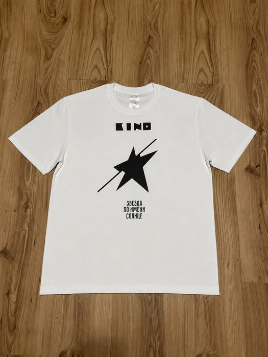 Koszulka Kino L biała Viktor Coj merch rock russian